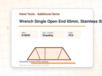 Wrench Single Open End 65mm, Stainless Steel - Hand Tools - Additional Items - IMPA 616020 - UOM PCS