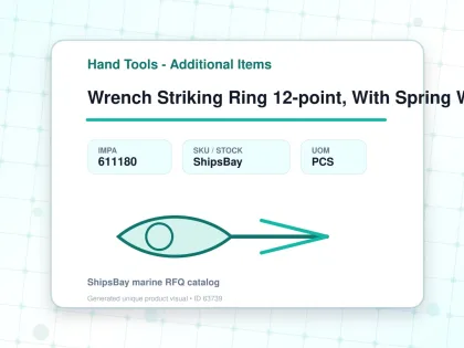 Wrench Striking Ring 12-point, With Spring Washer 36mm - Hand Tools - Additional Items - IMPA 611180 - UOM PCS
