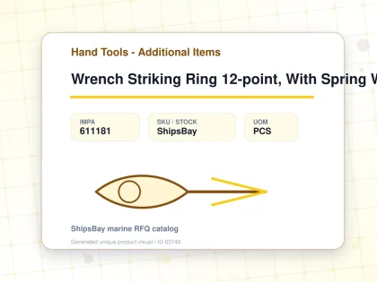 Wrench Striking Ring 12-point, With Spring Washer 41mm - Hand Tools - Additional Items - IMPA 611181 - UOM PCS