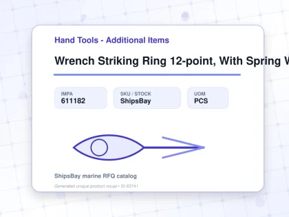 Wrench Striking Ring 12-point, With Spring Washer 46mm - Hand Tools - Additional Items - IMPA 611182 - UOM PCS
