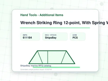 Wrench Striking Ring 12-point, With Spring Washer 55mm - Hand Tools - Additional Items - IMPA 611184 - UOM PCS