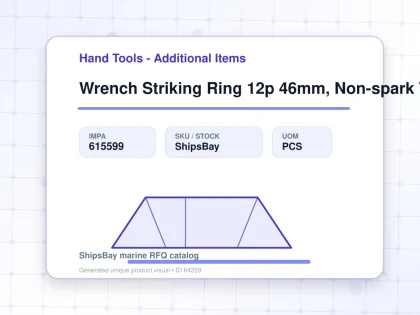 Wrench Striking Ring 12p 46mm, Non-spark With Spring Washer - Hand Tools - Additional Items - IMPA 615599 - UOM PCS