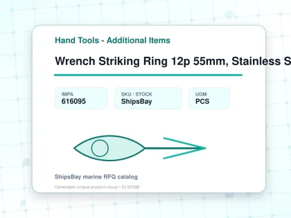 Wrench Striking Ring 12p 55mm, Stainless Steel - Hand Tools - Additional Items - IMPA 616095 - UOM PCS