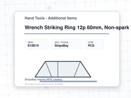 Wrench Striking Ring 12p 60mm, Non-spark With Spring Washer - Hand Tools - Additional Items - IMPA 615614 - UOM PCS