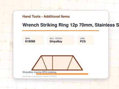 Wrench Striking Ring 12p 70mm, Stainless Steel - Hand Tools - Additional Items - IMPA 616098 - UOM PCS