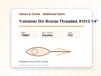 Y-strainer Din Bronze Threaded, #1013 1/4" - Valves & Cocks - Additional Items - IMPA 756801 - UOM PCS