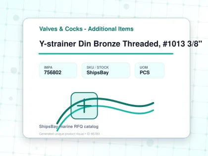 Y-strainer Din Bronze Threaded, #1013 3/8" - Valves & Cocks - Additional Items - IMPA 756802 - UOM PCS