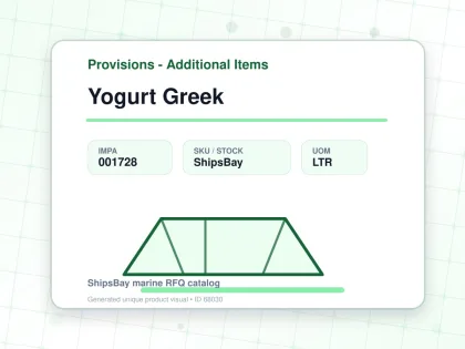 Yogurt Greek - Provisions - Additional Items - IMPA 001728 - UOM LTR
