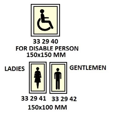 Accommodation Signs, 150X100 Mm, Gentlemen