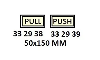 Accommodation Signs, 50X150 Mm, Push
