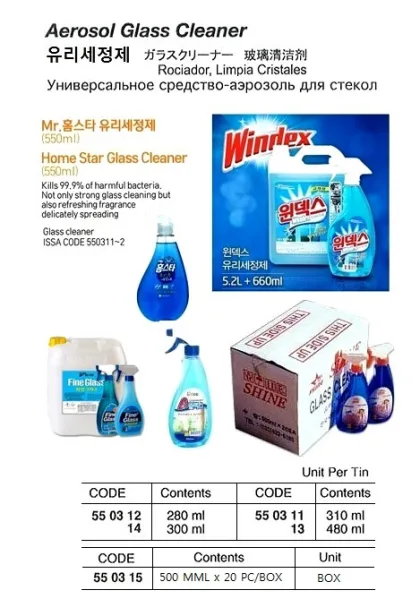 Aerosol Glass Cleaner, 480 Ml