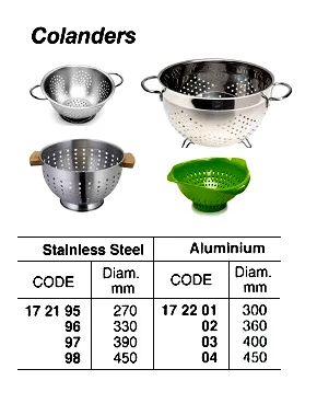 Aluminium Colander, 450 Mm Diam