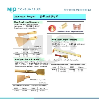 Angle Scraper Brass 40 X 300 Mm Non Spark