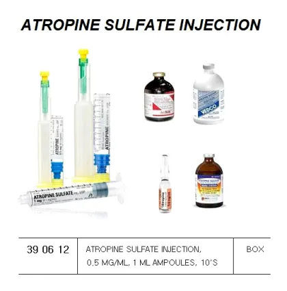 Atropine Sulfate Injection, 0.5 Mg/Ml, 1 Ml Ampoules, 10'S
