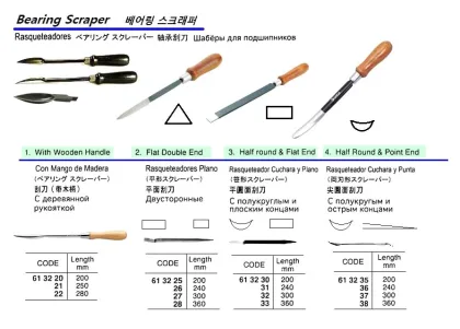 Bearing Scraper, Half Round & Point End, 200 Mm
