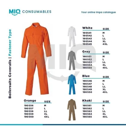 Boilersuit Rally K. Blue 100% Cotton Size 62 64 / Xxl 200 Gr