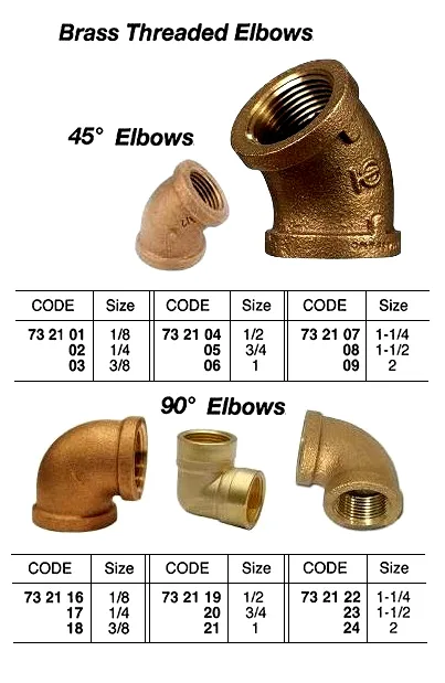 Brass Threaded Elbow, 90 Deg, 1