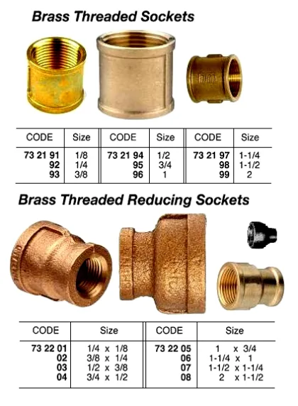 Brass Threaded Socket, 2