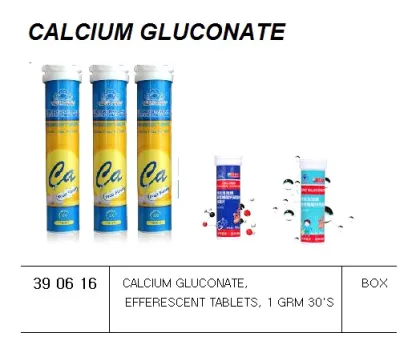 Calcium Gluconate, Efferescent Tablets, 1 Grm 30'S