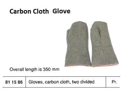 Carbon Cloth Gloves, Two Divided