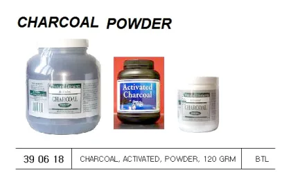 Charcoal, Activated, Powder, 120 Grm