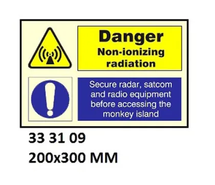 Combination Sign, 200X300 Mm, Danger Non Ionizing Radiation??
