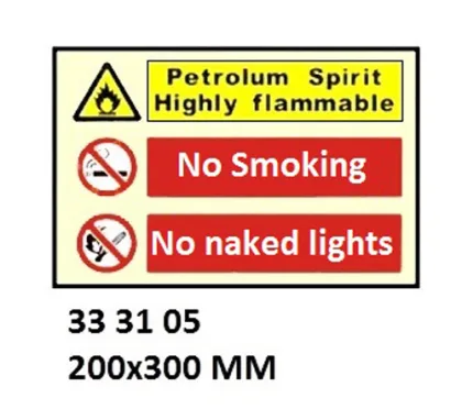 Combination Sign, 200X300 Mm, Petroleum Spirit Highly??