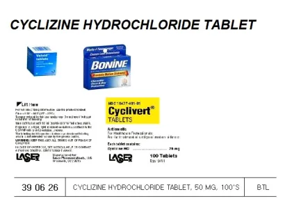 Cyclizine Hydrochloride Tablet, 50 Mg, 100'S