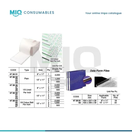 Data Forms 241 Mm X 280 Mm Pkt/1000’S