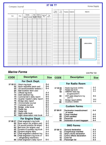 Deck Forms, Compass Journal, B 5