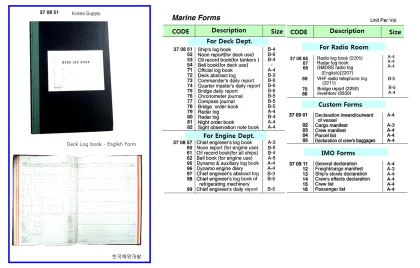 Deck Forms, Log Book, B 4, English, Panam Endos