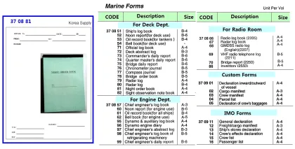 Deck Forms, Night Order Book, A 4