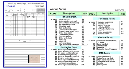 Deck Forms, Sight Observation Note Book, A 4