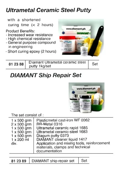 Diamant Ultrametal Ceramic Steel Putty, 1 Kg