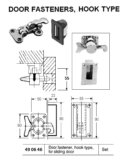 Door Fastener Hook Type For Sliding Door