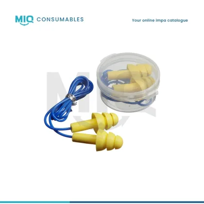 Earplugs With Cord Silicone Rubber High Noise 2 Pcs