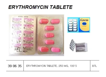 Erythromycin Tablete, 250 Mg, 100'S