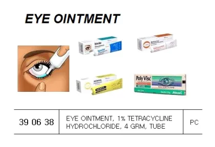 Eye Ointment, 1% Tetracycline Hydrochloride, 4 Grm, Tube