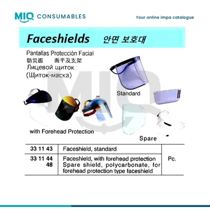 Face Protecting Shield Clear 18Cm Complete