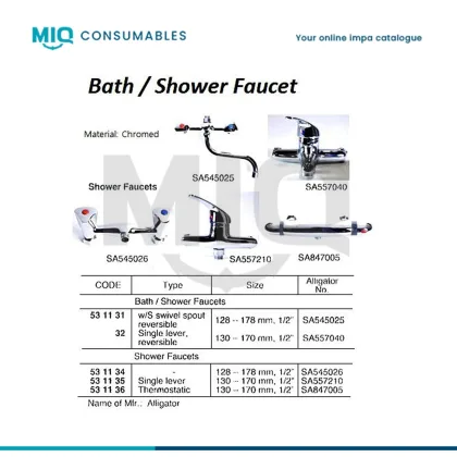 Faucet Shower Waterline, 128 178Mm 1/2″ Sa545026