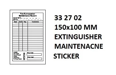 Fire Sign (Red), 150X100 Mm, Extinguisher Maintenacne Sticker,