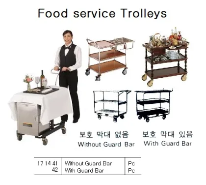 Food Service Trolley, 3 Stage With Guard, 450 X 750 X 750 Mm