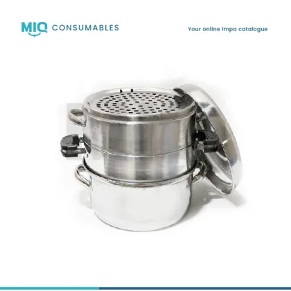Food Steamer Chinese Aluminium Diam 470 Mm 3 Comp With Cover