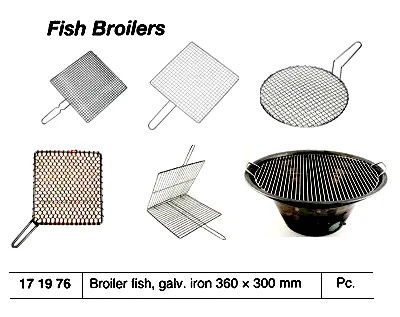 Galv Iron Broiler Fish, 360 X 300 Mm