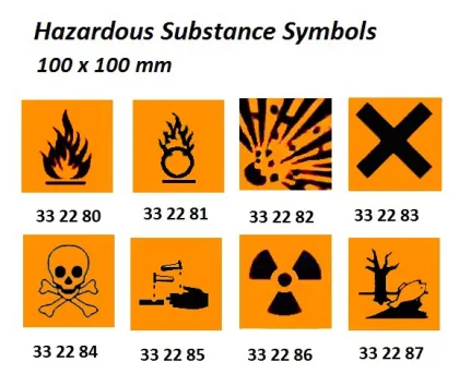 Hazard Diamond, 100X100 Mm,