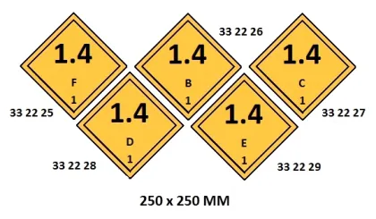 Hazard Diamond, 250X250 Mm, 1.4 C