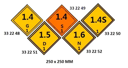 Hazard Diamond, 250X250 Mm, 1.6