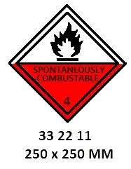 Hazard Diamond, 250X250 Mm,