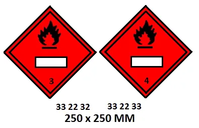 Hazard Diamond, 250X250 Mm,