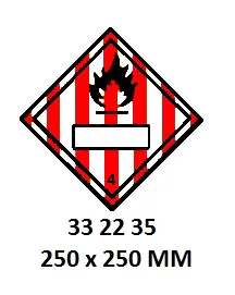 Hazard Diamond, 250X250 Mm,